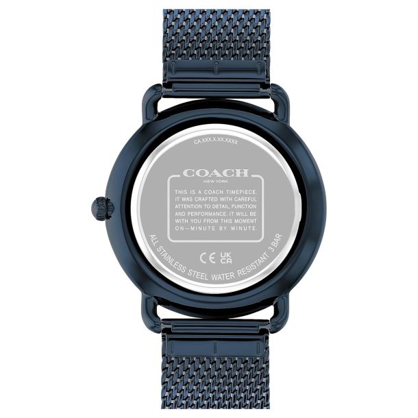 Coach Elliot Steel Mesh Blue Dial 41mm Watch- 14602650 - Image 3