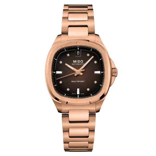MIDO Multifort TV Date Auto SS Rose Gold Watch-M049.307.33.296.00