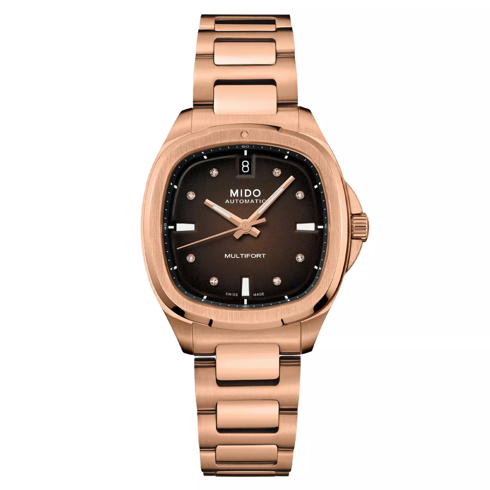 MIDO Multifort TV Date Auto SS Rose Gold Watch-M049.307.33.296.00
